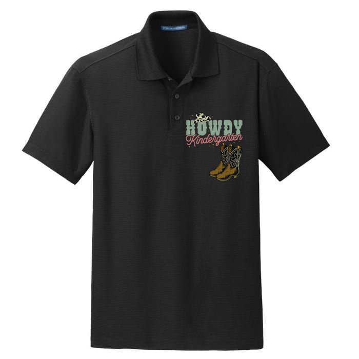 Howdy Kindergarten Cowgirl Cowboy Teacher Kindergarten Dry Zone Grid Polo