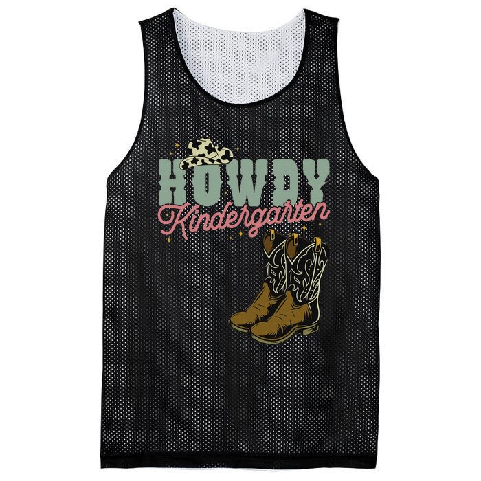 Howdy Kindergarten Cowgirl Cowboy Teacher Kindergarten Mesh Reversible Basketball Jersey Tank