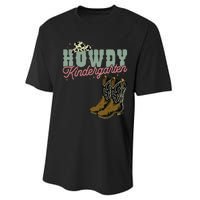 Howdy Kindergarten Cowgirl Cowboy Teacher Kindergarten Performance Sprint T-Shirt