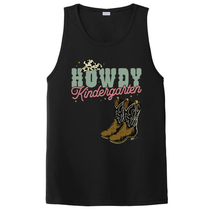 Howdy Kindergarten Cowgirl Cowboy Teacher Kindergarten PosiCharge Competitor Tank