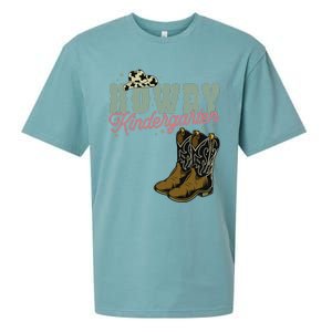 Howdy Kindergarten Cowgirl Cowboy Teacher Kindergarten Sueded Cloud Jersey T-Shirt