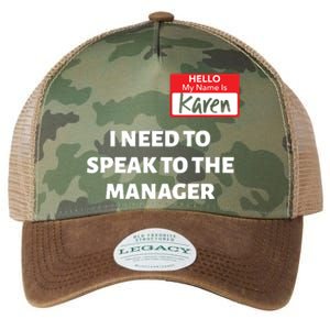 Halloween Karen Costume Women Can I Speak To The Manager Legacy Tie Dye Trucker Hat