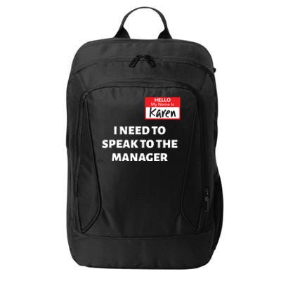 Halloween Karen Costume Women Can I Speak To The Manager City Backpack