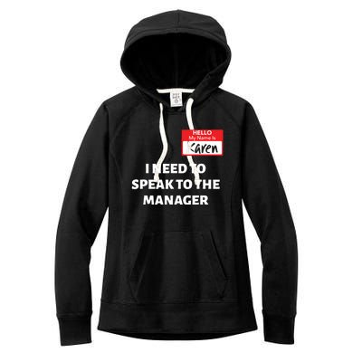 Halloween Karen Costume Women Can I Speak To The Manager Women's Fleece Hoodie