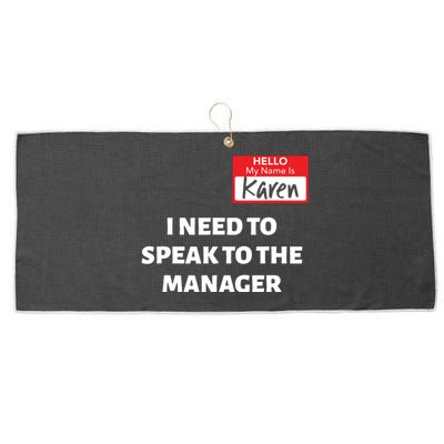 Halloween Karen Costume Women Can I Speak To The Manager Large Microfiber Waffle Golf Towel