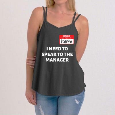 Halloween Karen Costume Women Can I Speak To The Manager Women's Strappy Tank