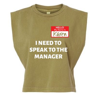 Halloween Karen Costume Women Can I Speak To The Manager Garment-Dyed Women's Muscle Tee