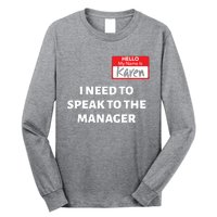 Halloween Karen Costume Women Can I Speak To The Manager Long Sleeve Shirt