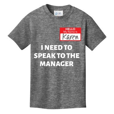 Halloween Karen Costume Women Can I Speak To The Manager Kids T-Shirt