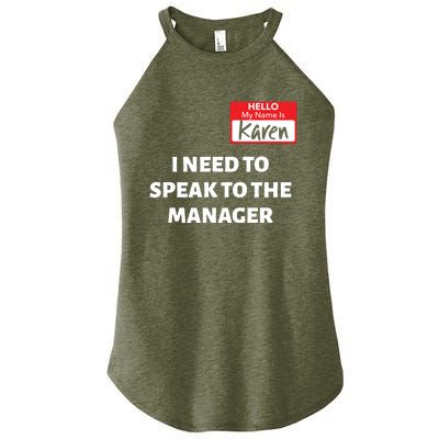 Halloween Karen Costume Women Can I Speak To The Manager Women's Perfect Tri Rocker Tank