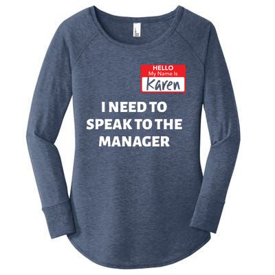 Halloween Karen Costume Women Can I Speak To The Manager Women's Perfect Tri Tunic Long Sleeve Shirt