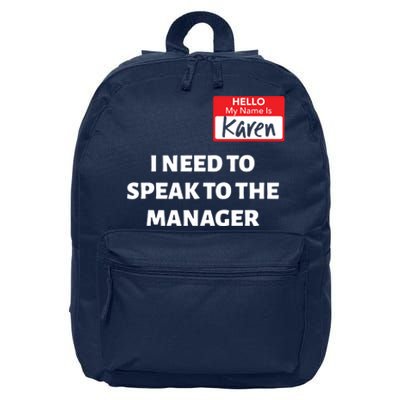 Halloween Karen Costume Women Can I Speak To The Manager 16 in Basic Backpack