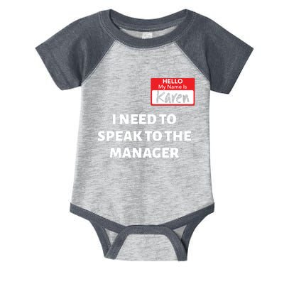 Halloween Karen Costume Women Can I Speak To The Manager Infant Baby Jersey Bodysuit