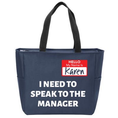 Halloween Karen Costume Women Can I Speak To The Manager Zip Tote Bag