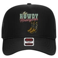 Howdy Kindergarten Cowgirl Cowboy Teacher Kindergarten High Crown Mesh Back Trucker Hat