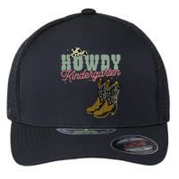 Howdy Kindergarten Cowgirl Cowboy Teacher Kindergarten Flexfit Unipanel Trucker Cap