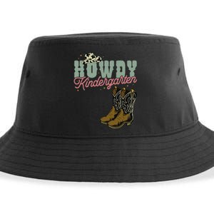 Howdy Kindergarten Cowgirl Cowboy Teacher Kindergarten Sustainable Bucket Hat