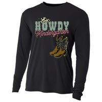 Howdy Kindergarten Cowgirl Cowboy Teacher Kindergarten Cooling Performance Long Sleeve Crew