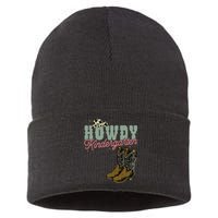 Howdy Kindergarten Cowgirl Cowboy Teacher Kindergarten Sustainable Knit Beanie