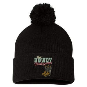 Howdy Kindergarten Cowgirl Cowboy Teacher Kindergarten Pom Pom 12in Knit Beanie