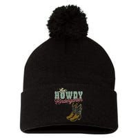 Howdy Kindergarten Cowgirl Cowboy Teacher Kindergarten Pom Pom 12in Knit Beanie