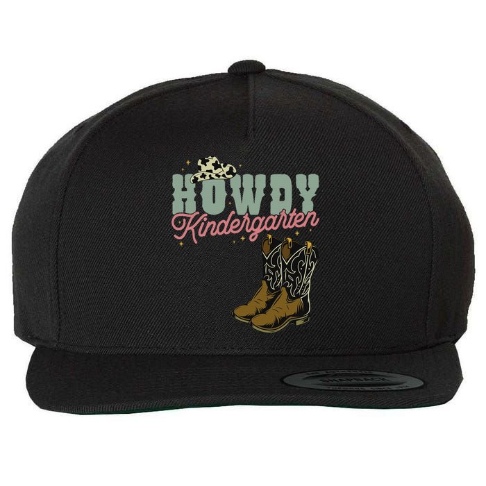 Howdy Kindergarten Cowgirl Cowboy Teacher Kindergarten Wool Snapback Cap