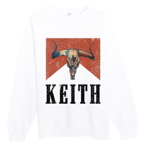 Howdy Keith Cowboy Wild West 90s Team Keith Family Pride Premium Crewneck Sweatshirt