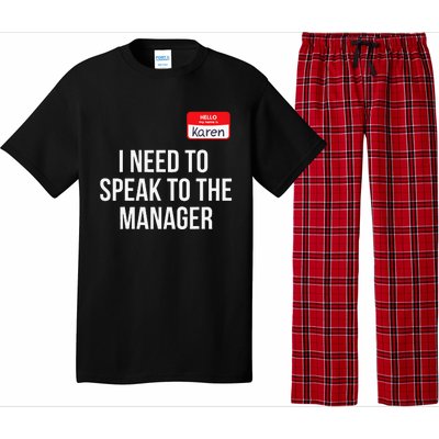 Halloween Karen Costume Funny Funny Can I Speak To The Manager Pajama Set