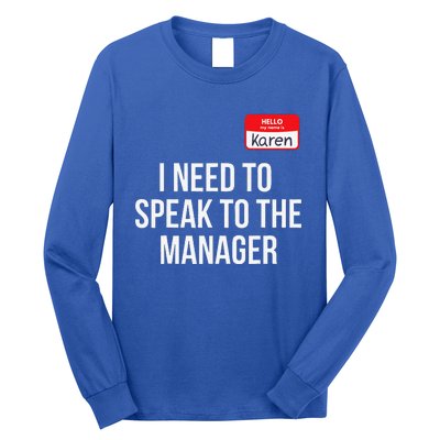 Halloween Karen Costume Funny Funny Can I Speak To The Manager Long Sleeve Shirt