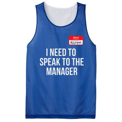 Halloween Karen Costume Funny Funny Can I Speak To The Manager Mesh Reversible Basketball Jersey Tank