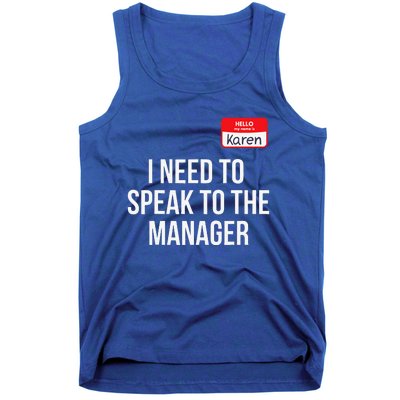 Halloween Karen Costume Funny Funny Can I Speak To The Manager Tank Top