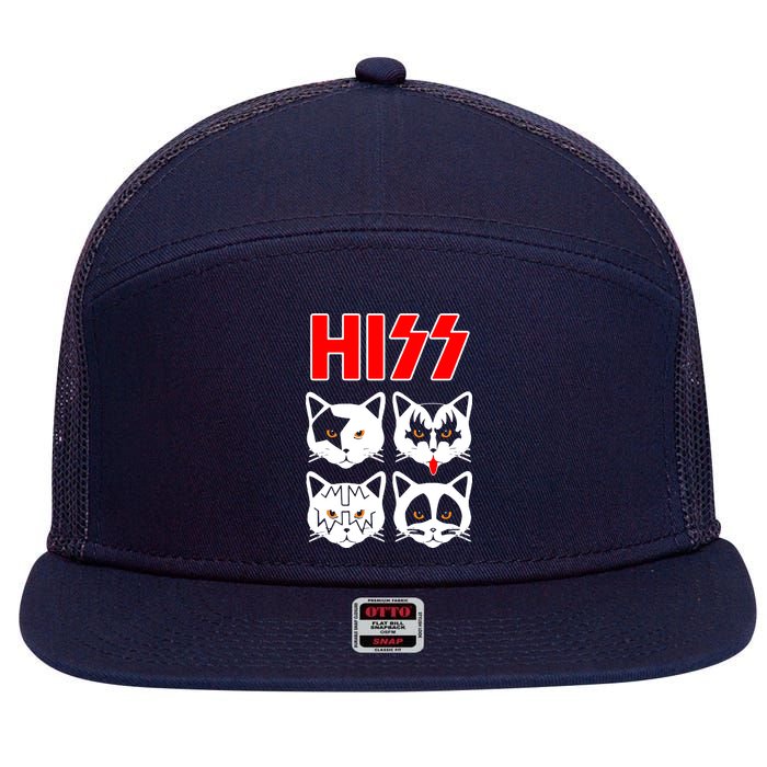 Hiss Cats 7 Panel Mesh Trucker Snapback Hat