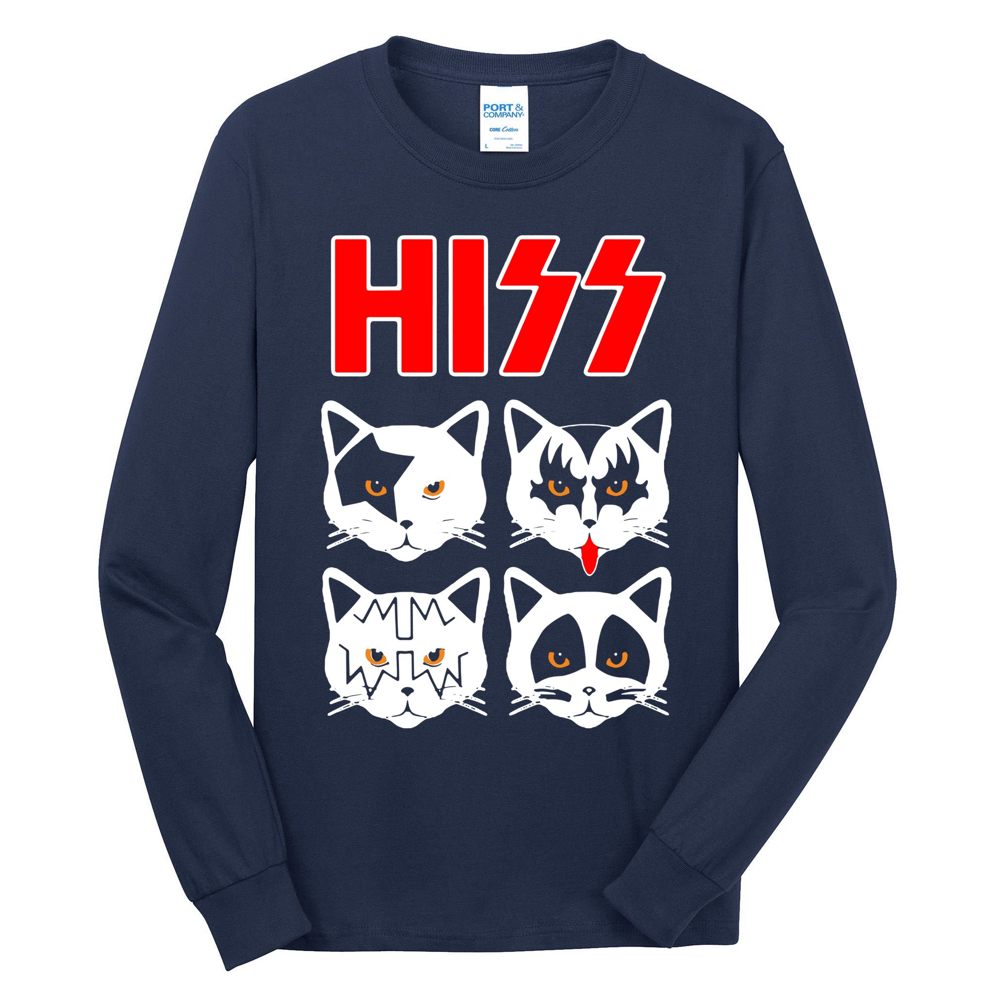 Hiss Cats Tall Long Sleeve T-Shirt