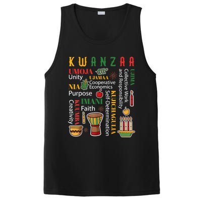 Happy Kwanzaa Drum Kinara Seven Candles Africa Celebration PosiCharge Competitor Tank