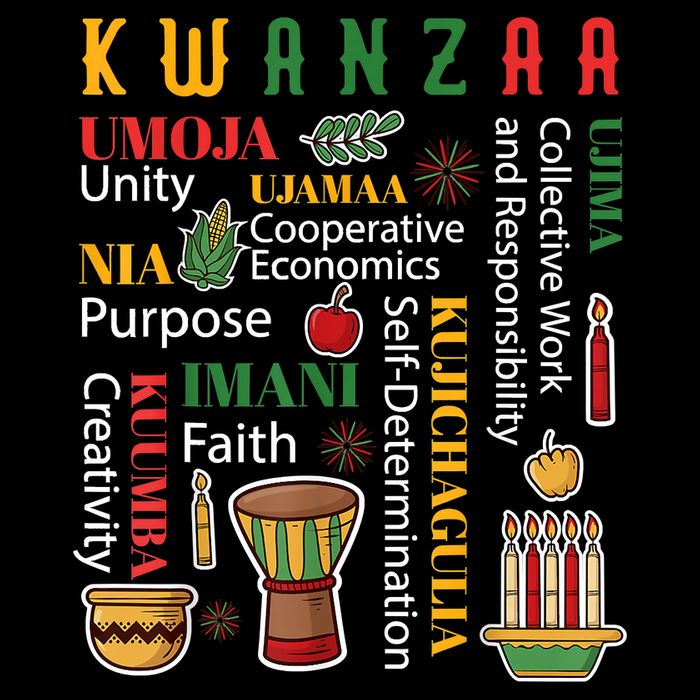 Happy Kwanzaa Drum Kinara Seven Candles Africa Celebration Tank Top