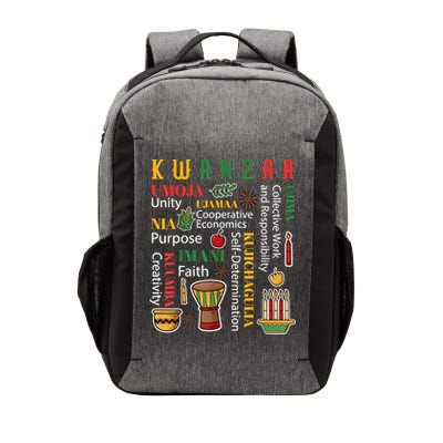 Happy Kwanzaa Drum Kinara Seven Candles Africa Celebration Vector Backpack