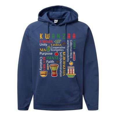 Happy Kwanzaa Drum Kinara Seven Candles Africa Celebration Performance Fleece Hoodie