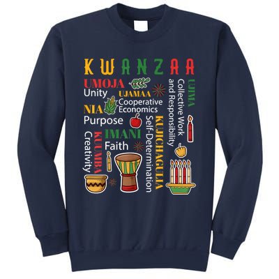 Happy Kwanzaa Drum Kinara Seven Candles Africa Celebration Sweatshirt