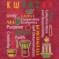 Happy Kwanzaa Drum Kinara Seven Candles Africa Celebration T-Shirt
