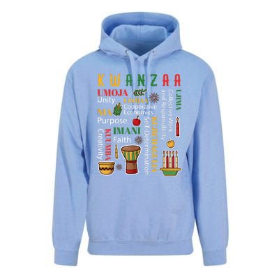 Happy Kwanzaa Drum Kinara Seven Candles Africa Celebration Unisex Surf Hoodie