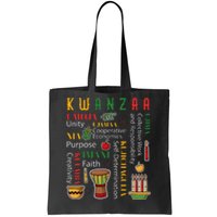 Happy Kwanzaa Drum Kinara Seven Candles Africa Celebration Tote Bag