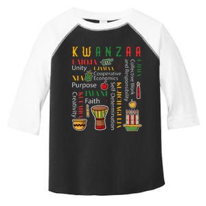 Happy Kwanzaa Drum Kinara Seven Candles Africa Celebration Toddler Fine Jersey T-Shirt