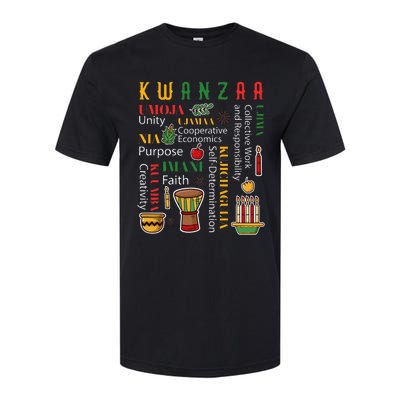 Happy Kwanzaa Drum Kinara Seven Candles Africa Celebration Softstyle CVC T-Shirt