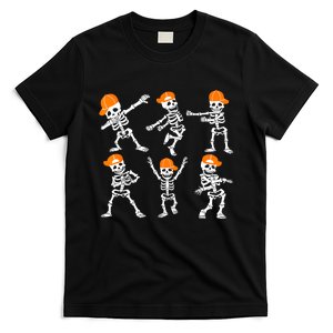 Halloween Kids Dancing Skeleton Cap T-Shirt