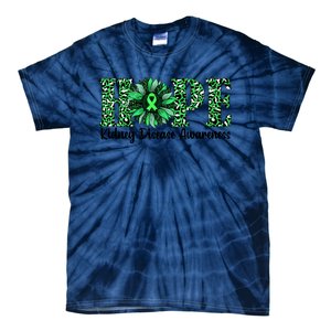 Hope Kidney Disease Awareness Leopard Sunflower Green Ribbons Healthier Tie-Dye T-Shirt