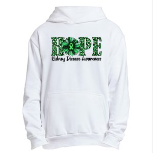 Hope Kidney Disease Awareness Leopard Sunflower Green Ribbons Healthier Urban Pullover Hoodie