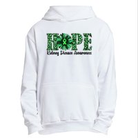 Hope Kidney Disease Awareness Leopard Sunflower Green Ribbons Healthier Urban Pullover Hoodie