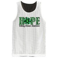 Hope Kidney Disease Awareness Leopard Sunflower Green Ribbons Healthier Mesh Reversible Basketball Jersey Tank