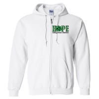 Hope Kidney Disease Awareness Leopard Sunflower Green Ribbons Healthier Full Zip Hoodie