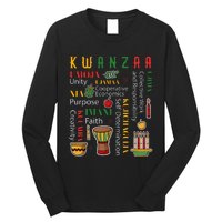 Happy Kwanzaa Drum Kinara Seven Candles Africa Celebration Long Sleeve Shirt